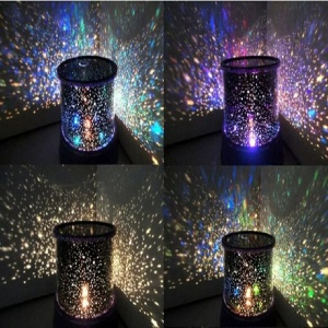 LED nachtlampje met gekleurde sterrenhemelprojectie