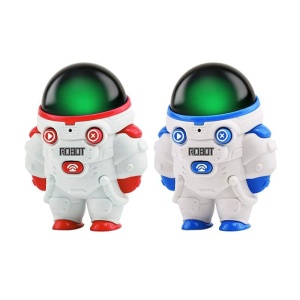 Astronaut walkie-talkie voor kinderen in rood en blauw met groen licht