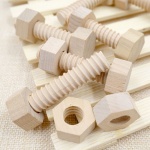 Houten schroefmoer speelgoed voor kinderen