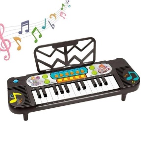 Zwart-wit plastic elektronisch pianospeelgoed voor kinderen