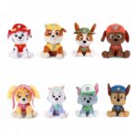 Pat'Patrouille knuffels met kleurrijke uniformen voor de hele reddingsbrigade.