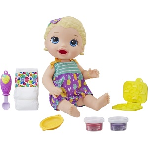 Baby Alive Lili een faim blond haar pop met luier en baby accessoires