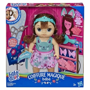 Baby Alive Magic bruin haar pop met paard accessoires in doos