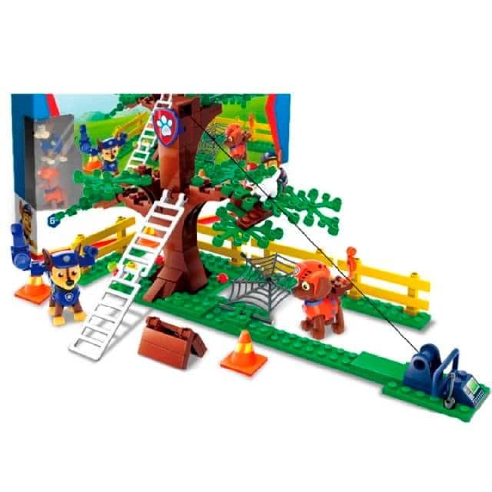 Jungle Patrol bouwstenen Gekleurde Jungle Patrol bouwstenen op een witte achtergrond