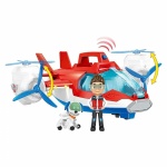 Ryder Patrol vliegtuig met beeldje en hond op witte achtergrond