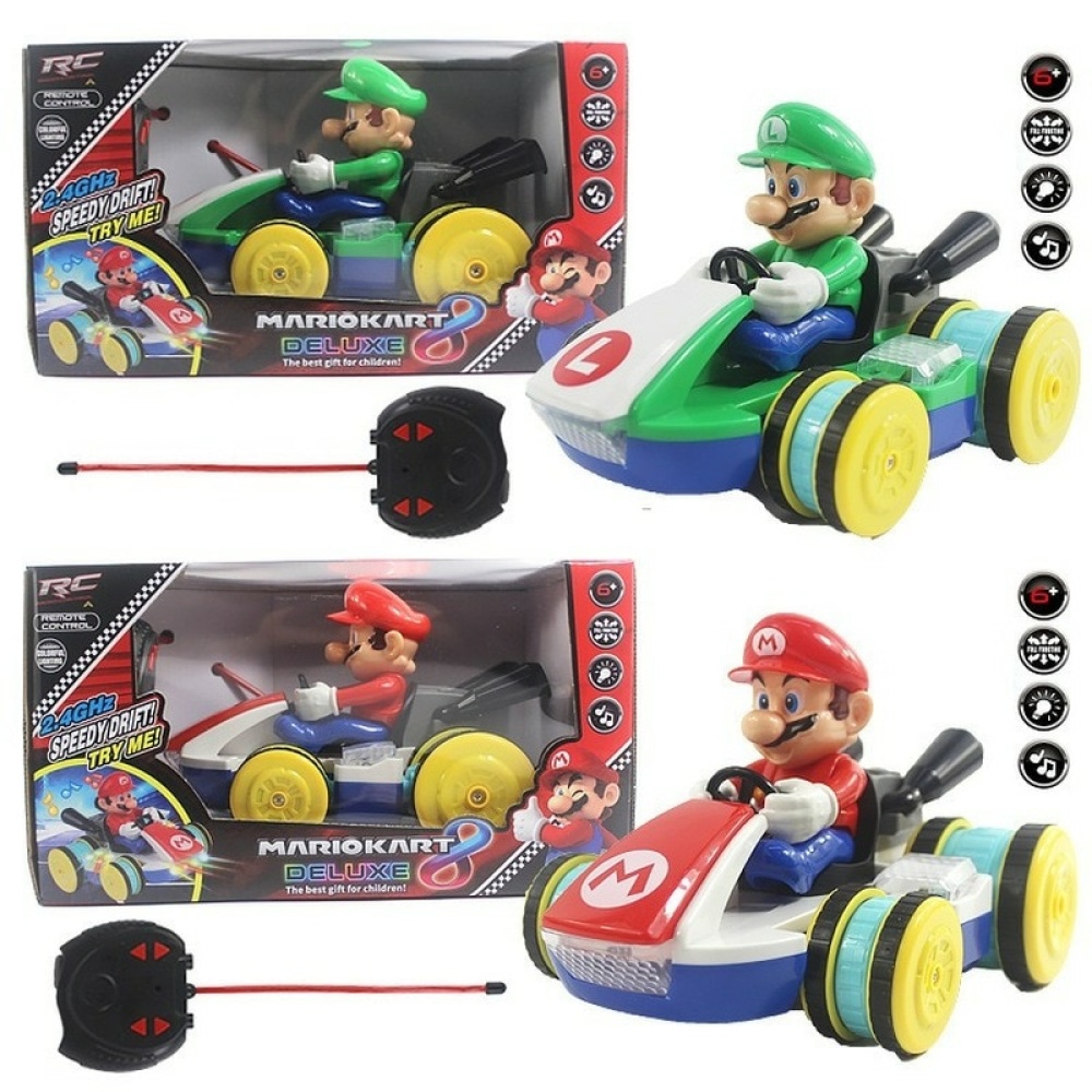 Super Mario en Luigi afstandsbediening in rood en groen