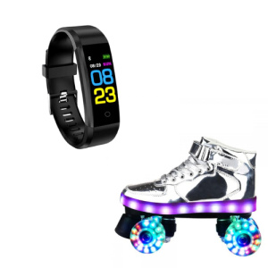 Roller tennis pack + aangesloten horloge met gekleurde LED's