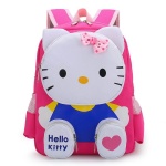 Hello Kitty-schooltas voor meisjes in roze met hello kitty op de voorkant in wit en blauw