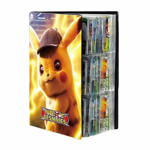 Pokémon Pikachu kaartspel albumhouder met dop in bruin