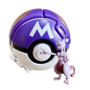 Pokémon Pokeball beeldjes voor kinderen mew met pokeball in paars