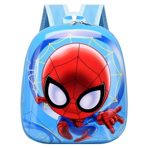 Schattige blauwe Spiderman kinderrugzak met rood ontwerp en grote ogen