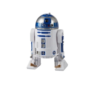 Robot Star Wars beeldje voor kinderen in wit, grijs en blauw met witte achtergrond
