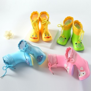 Zachte rubberen laarzen voor kinderen in roze, blauw, geel en groen
