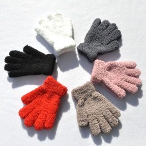 Dikke handschoenen van koraalfleece voor schattige, kleurrijke kinderen