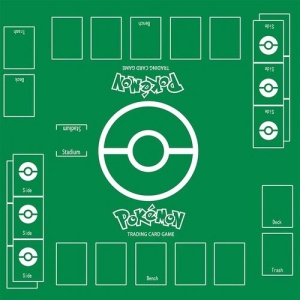 Groene Pokemon kaartspel mat