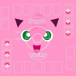 Roze Pokemon kaartspel mat