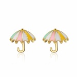 Gouden parapluoorbellen voor kleine meisjes