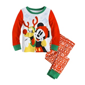 Mickey Mickey kerstpyjama voor kinderen met witte achtergrond