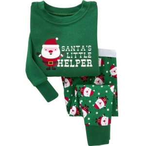 Pyjama van de kerstman voor kinderen met witte achtergrond