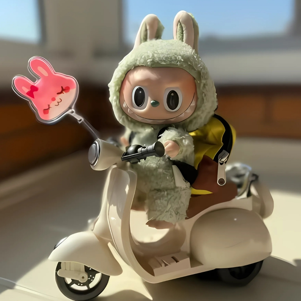 Kleine elektrische scooter voor Labubu-type knuffel - Afbeelding 2