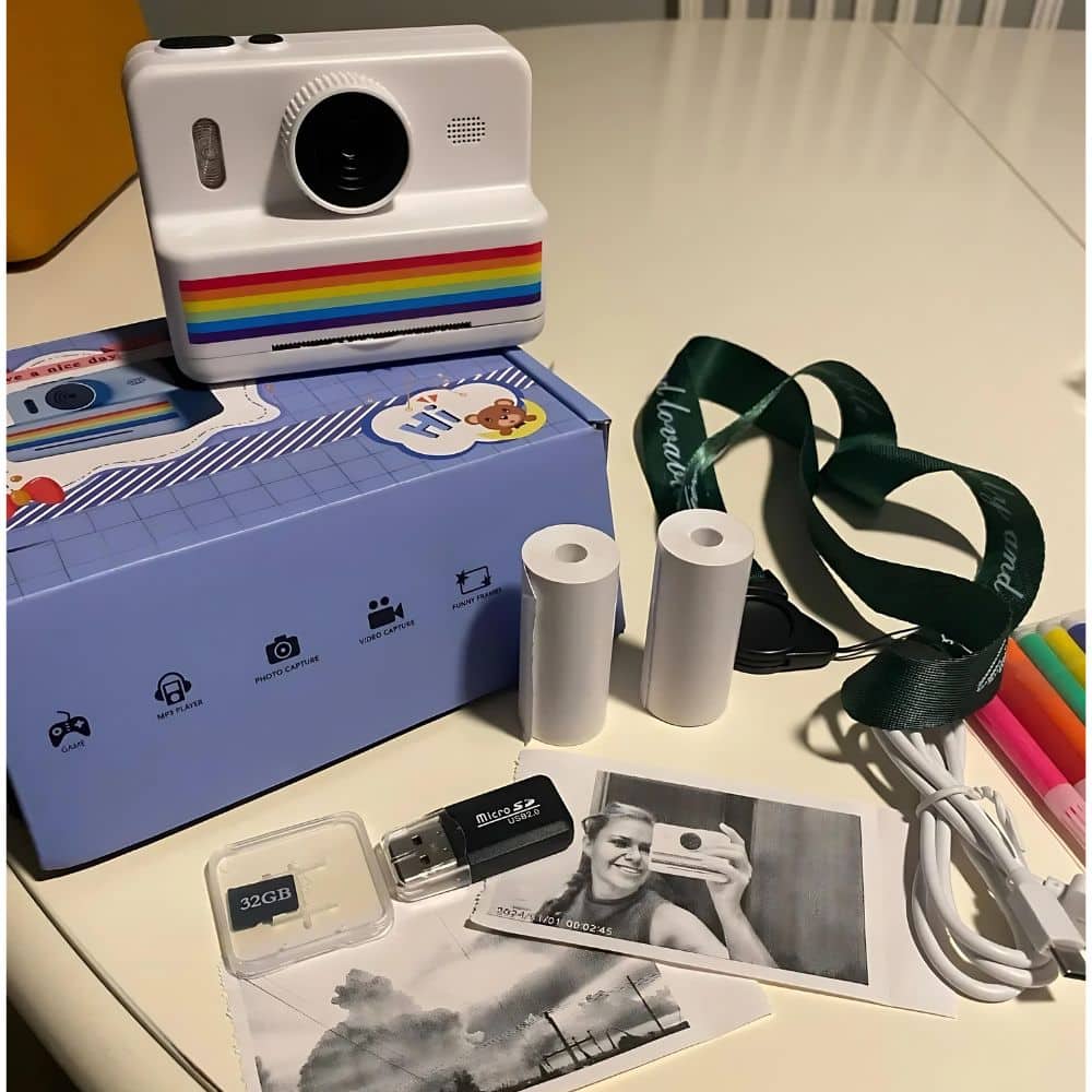 Retro design camera met geïntegreerde printer - Afbeelding 7