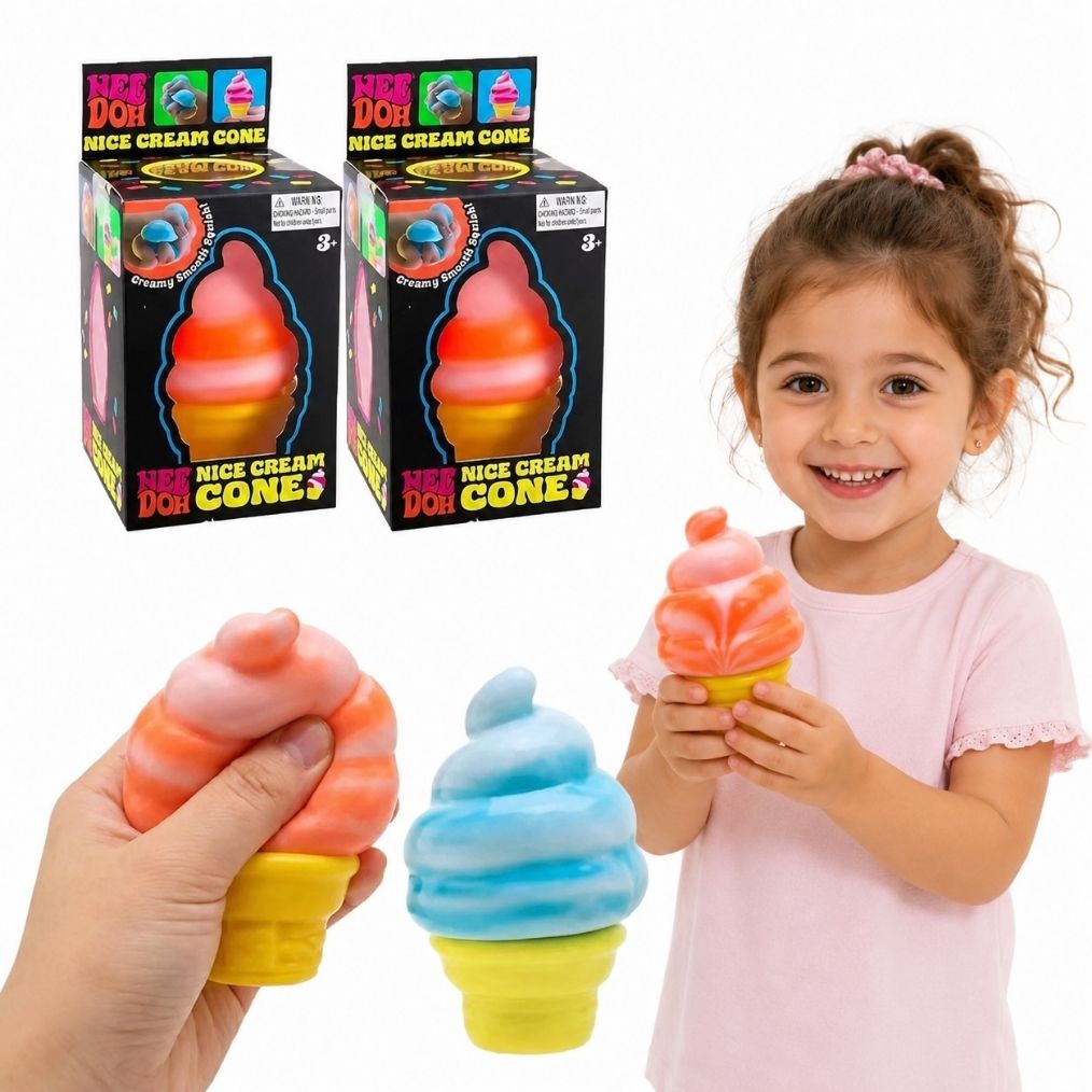 Knisperig Needoh ijshoorntje, sensorisch anti-stress knijp speelgoed voor kinderen - Afbeelding 7